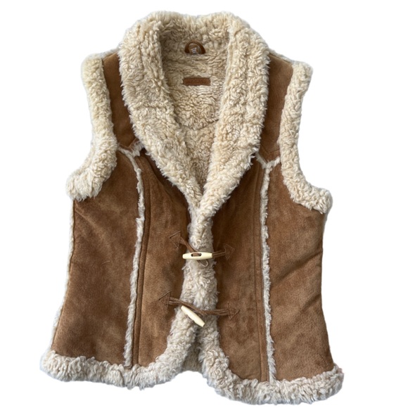 Aldo Jackets & Blazers - Leather Sherpa vest size L